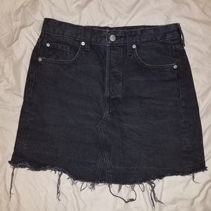 Short A line Jean skirt